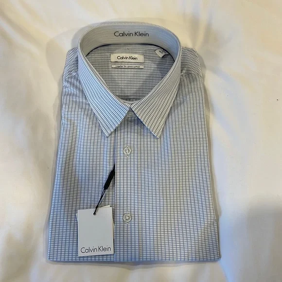 white christmas dresses Calvin Klein Mens Regular fit Dress Shirt XXL 18 in 36-37 Olive Green   Bristol Apparel Co